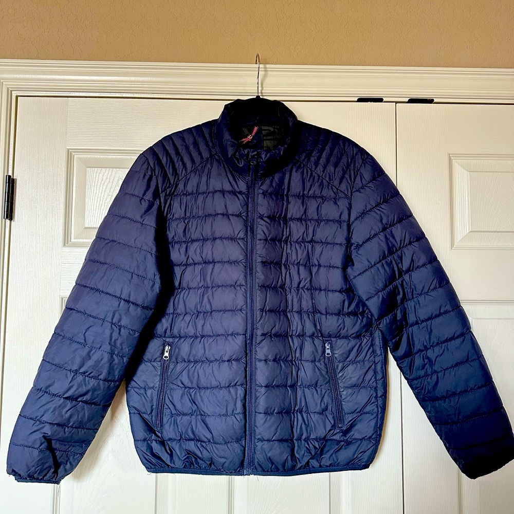 DAN JOHN Puffer Jacket Navy Blue XL